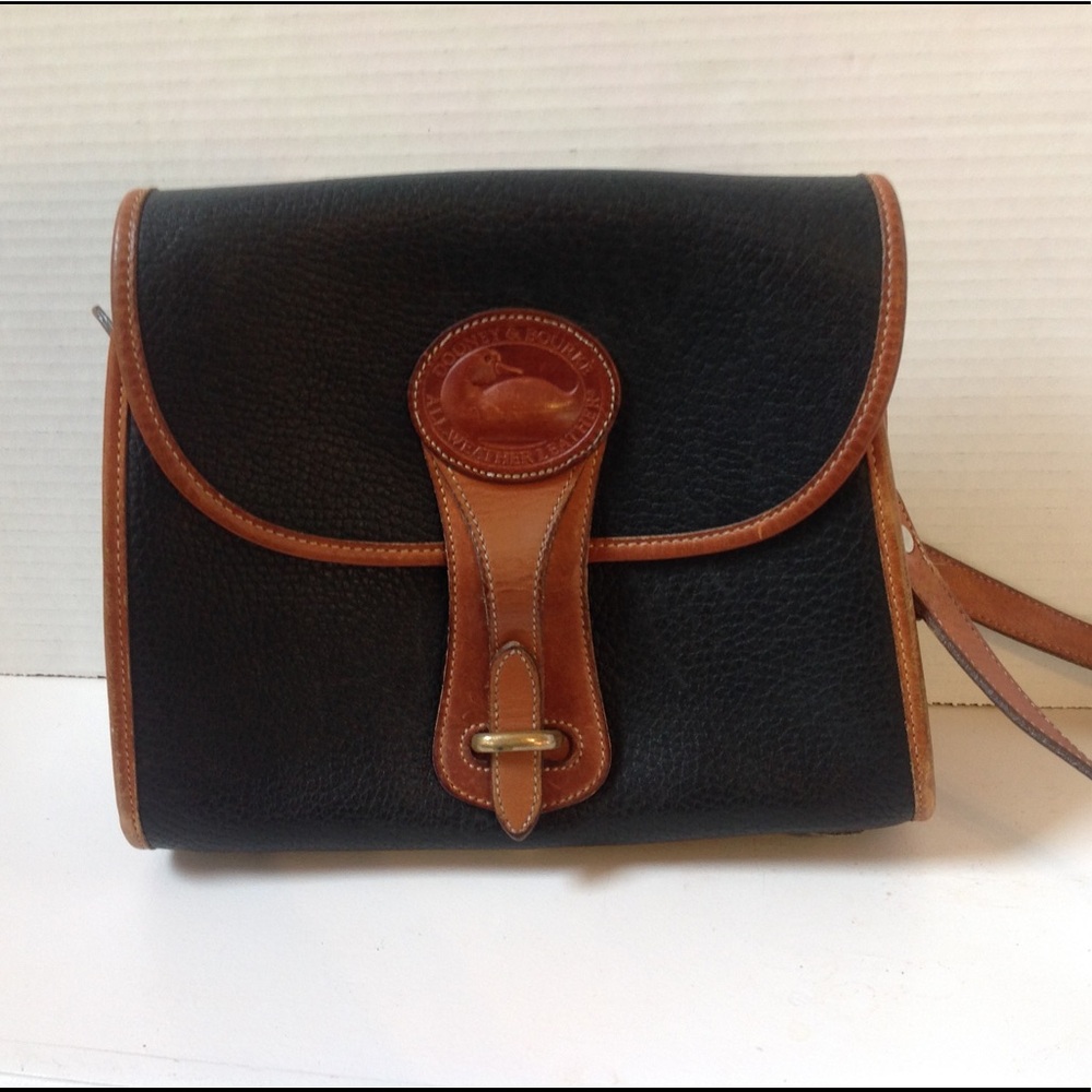 Vintage DOONEY & Bourke Black Brown Crossbody Bag